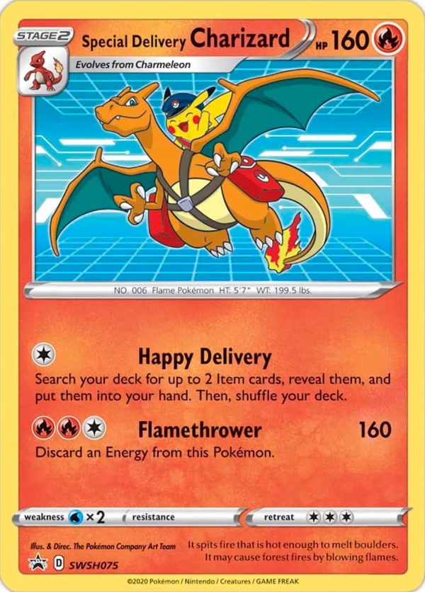 Special Delivery Charizard (SWSH075) [Sword & Shield: Black Star Promos] Cheap