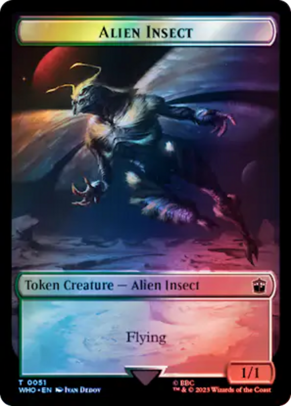 Alien Angel    Alien Insect Double-Sided Token (Surge Foil) [Doctor Who Tokens] Discount