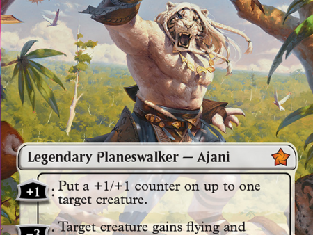 Ajani, Caller of the Pride (Borderless) [Foundations] Discount