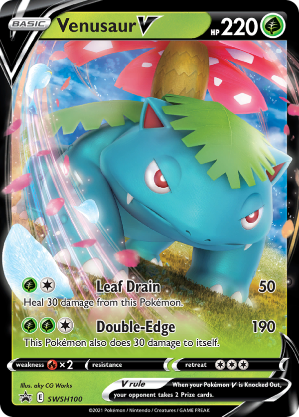 Venusaur V (SWSH100) [Sword & Shield: Black Star Promos] For Sale