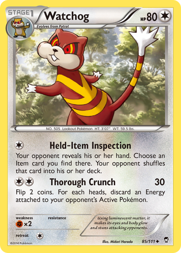 Watchog (85 111) [XY: Furious Fists] Hot on Sale